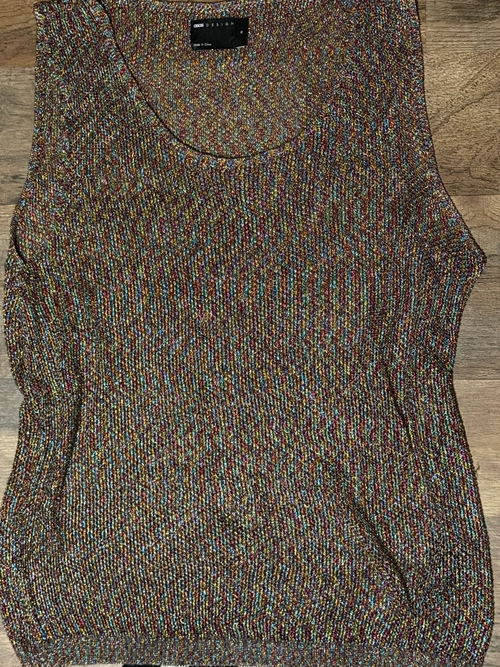 ASOS DESIGN Knitted Metallic Mesh Tank Top -  ⭐️ Unisex ⭐️ •Size M•